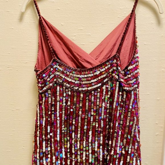 Red & Silver Sequin Top - Picture 2 of 5